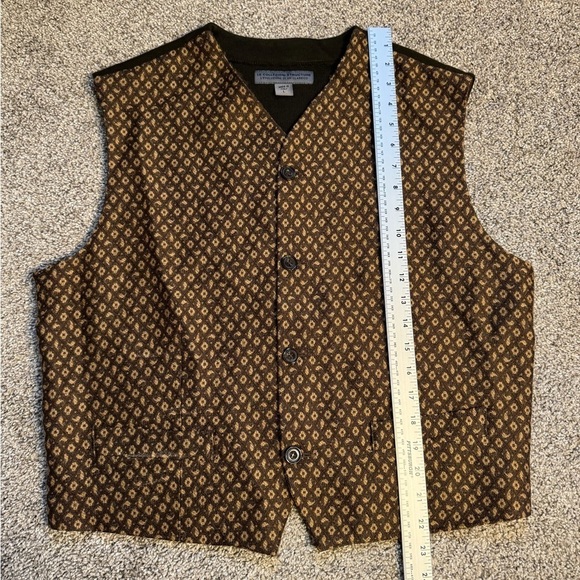 Le Collezioni Structure Vest Men’s Sz L Brown Wool Blend Made In Italy Formal - Picture 8 of 10